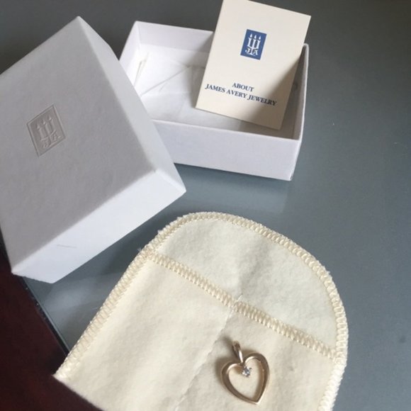 14 Kt 14k James Avery Diamond Pendant - Picture 2 of 2